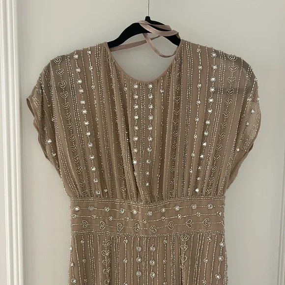 Mac Duggal Beaded Cap Sleeve Column Dress - Picture 3 of 10